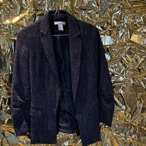 H&M Men's Dark Navy Textured Blazer